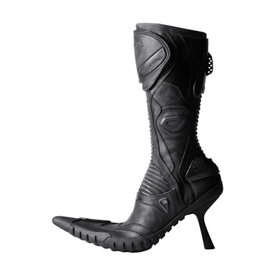 (W) Balenciaga Biker Boot 'Black Leather Pointed-Toe'