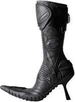 (Women) Balenciaga Biker Boot 'Black Leather Pointed-Toe' 762245WB6A21000 (Women) Balenciaga Biker Boot 'Black Leather Pointed-Toe' 762245WB6A21000