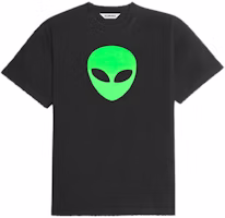 (Women) Balenciaga Black Alien Graphic Crewneck T-Shirt Regular Fit 612965TJVK79113 (Women) Balenciaga Black Alien Graphic Crewneck T-Shirt Regular Fit 612965TJVK79113