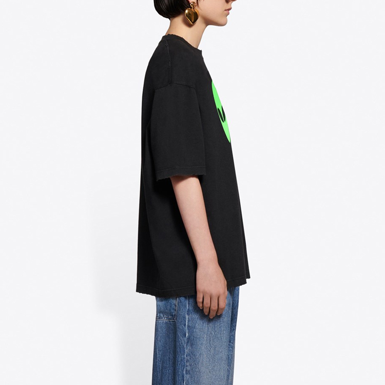 (Women) Balenciaga Black Alien Graphic Crewneck T-Shirt Regular Fit 612965TJVK79113 圖 6
