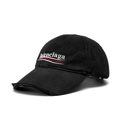 (Women) Balenciaga Black Baseball Cap with Embroidered Logo. 661884310B21077
