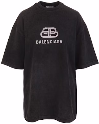 (W) Balenciaga Camiseta Negra Boxy con Logo Impreso y Texto Balenciaga 571205TGV751140 Buy (W) Balenciaga Camiseta Negra Boxy con Logo Impreso y Texto Balenciaga 571205TGV751140