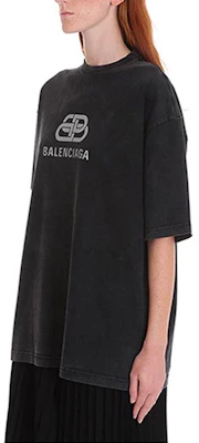 (W) Balenciaga Camiseta Negra Boxy con Logo Impreso y Texto Balenciaga 571205TGV751140 Purchase (W) Balenciaga Camiseta Negra Boxy con Logo Impreso y Texto Balenciaga 571205TGV751140