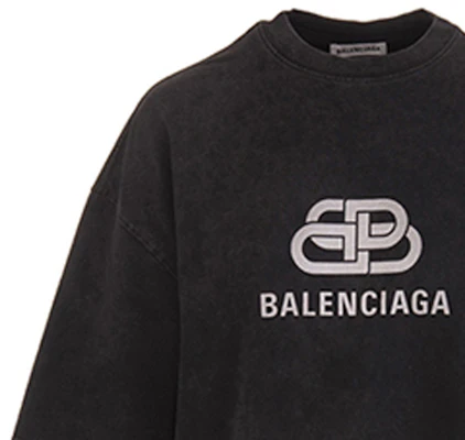 (W) Balenciaga Camiseta Negra Boxy con Logo Impreso y Texto Balenciaga 571205TGV751140 Details for (W) Balenciaga Camiseta Negra Boxy con Logo Impreso y Texto Balenciaga 571205TGV751140