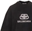 Details for (W) Balenciaga Camiseta Negra Boxy con Logo Impreso y Texto Balenciaga 571205TGV751140