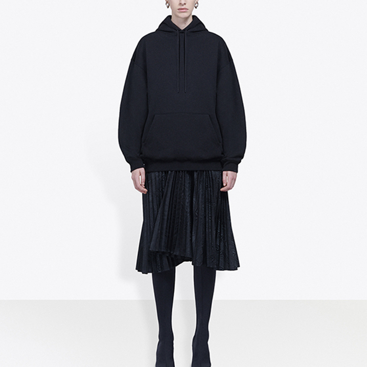 (Women) Balenciaga Black Comfy Casual Hoodie Early Spring Outfit 528351TAV371000 圖 4