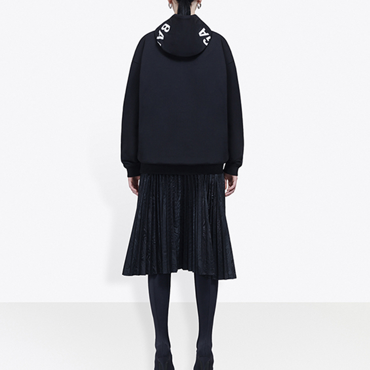 (Women) Balenciaga Black Comfy Casual Hoodie Early Spring Outfit 528351TAV371000 圖 5