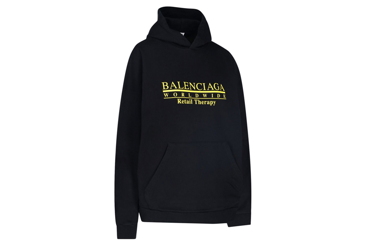 Shop (W) Balenciaga Sudadera Negra de Algodón Edición París. 675003TLVA91361