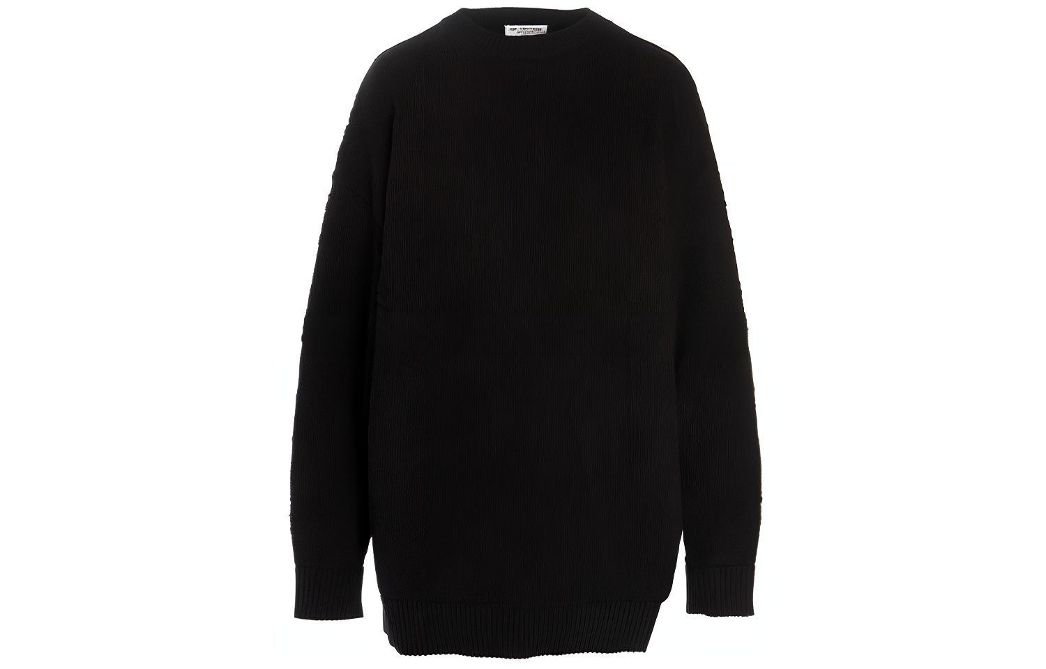 (Women) Balenciaga Black Crewneck Knit Sweater. 662917T31661000