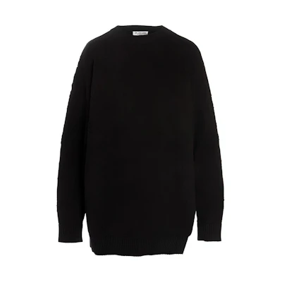 (Women) Balenciaga Black Crewneck Knit Sweater. 662917T31661000