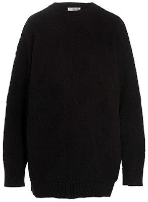 (W) 巴黎世家黑色圆领针织毛衣 662917T31661000 Order (W) 巴黎世家黑色圆领针织毛衣 662917T31661000