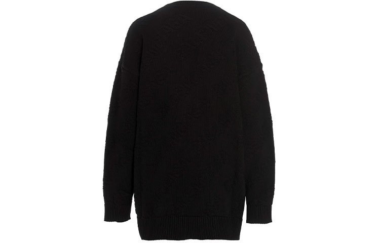 Lookbook (W) 발렌시아가 블랙 크루넥 니트 스웨터. 662917T31661000