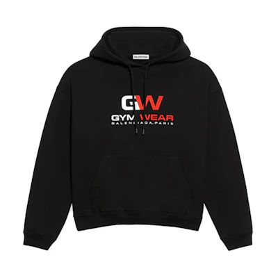 (Women) Balenciaga Black Embroidered Logo Hoodie 612959TIVD41000