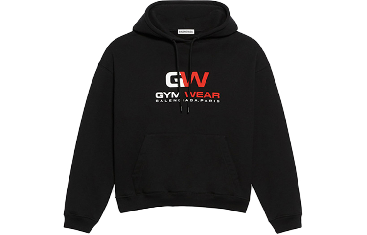 (Women) Balenciaga Black Embroidered Logo Hoodie 612959TIVD41000 圖 2