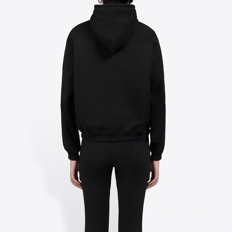 (Women) Balenciaga Black Embroidered Logo Hoodie 612959TIVD41000 圖 5