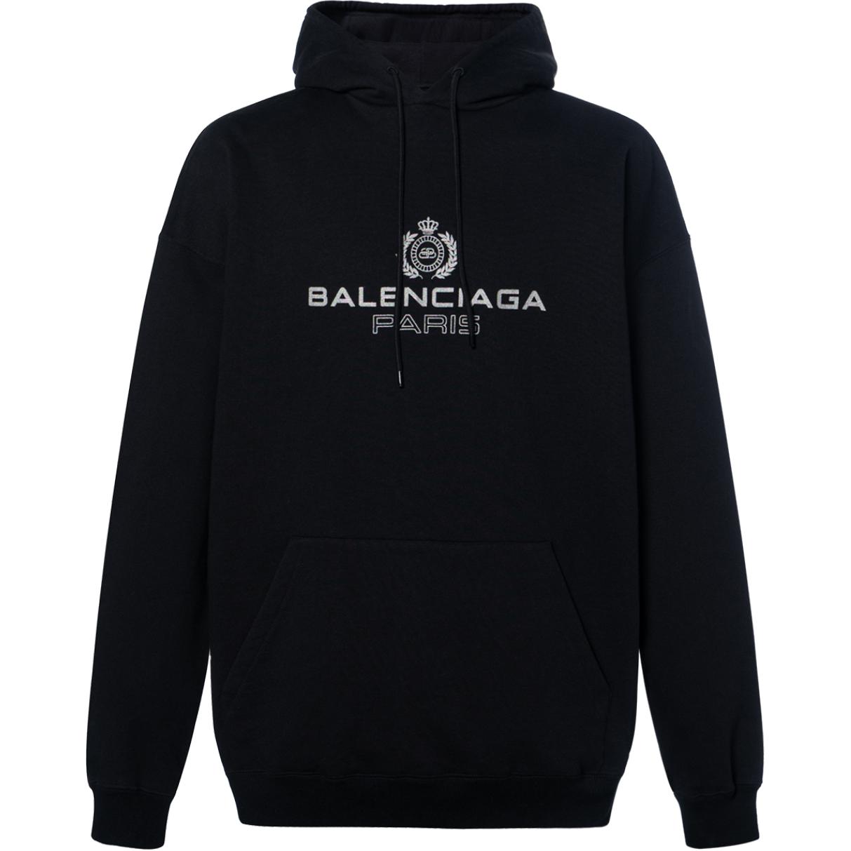 Buy (W) 巴黎世家黑色字母logo连帽衫 578135TGV701000