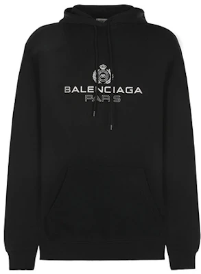 (W) 巴黎世家黑色字母logo连帽衫 578135TGV701000 Order (W) 巴黎世家黑色字母logo连帽衫 578135TGV701000