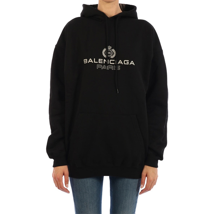 Lookbook (W) 巴黎世家黑色字母logo连帽衫 578135TGV701000