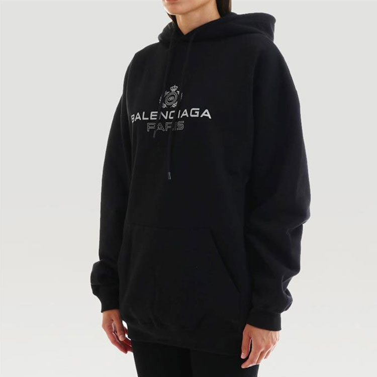 Purchase (W) 巴黎世家黑色字母logo连帽衫 578135TGV701000