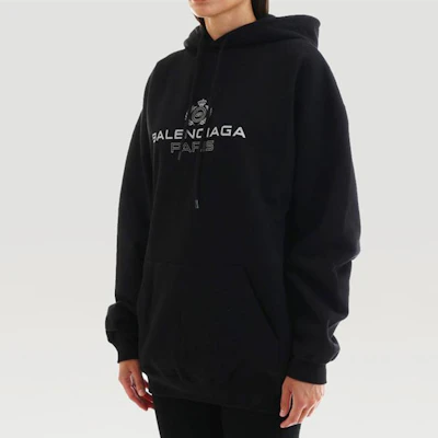 (W) 巴黎世家黑色字母logo连帽衫 578135TGV701000 Purchase (W) 巴黎世家黑色字母logo连帽衫 578135TGV701000