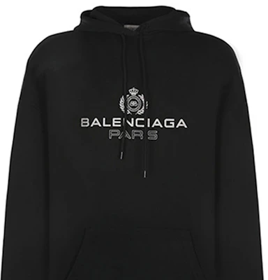 (W) 巴黎世家黑色字母logo连帽衫 578135TGV701000 Details for (W) 巴黎世家黑色字母logo连帽衫 578135TGV701000