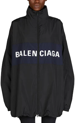 (W) Balenciaga Jaket Hitam Letter Print Colorblock Zip-Up 725302TP0061000 Buy (W) Balenciaga Jaket Hitam Letter Print Colorblock Zip-Up 725302TP0061000