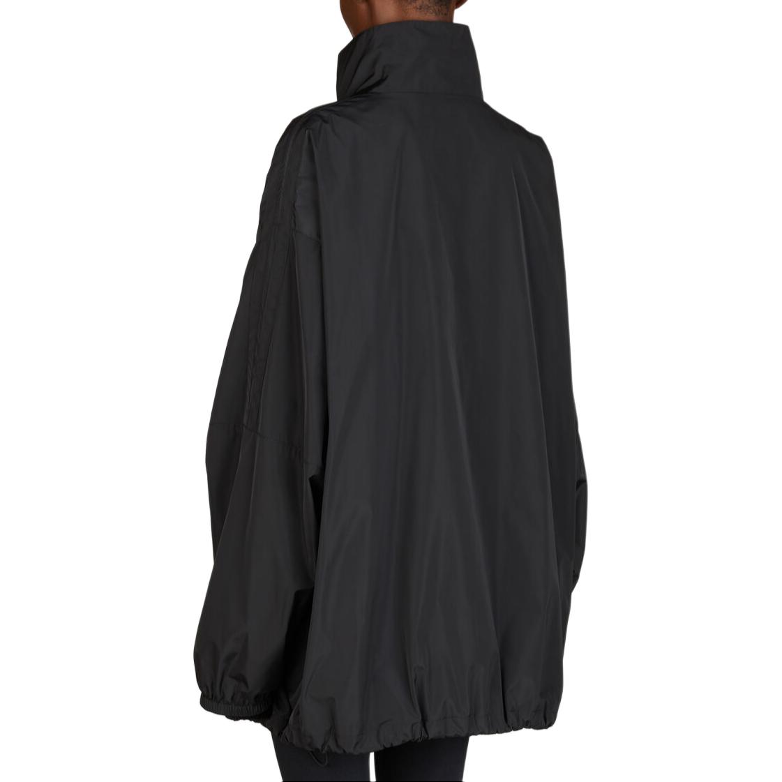 Lookbook (W) Balenciaga Jaket Hitam Letter Print Colorblock Zip-Up 725302TP0061000