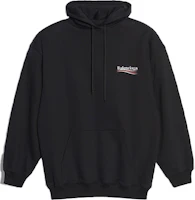 (Women) Balenciaga Black Logo Print Oversized Hoodie 556103TBV141000 (Women) Balenciaga Black Logo Print Oversized Hoodie 556103TBV141000