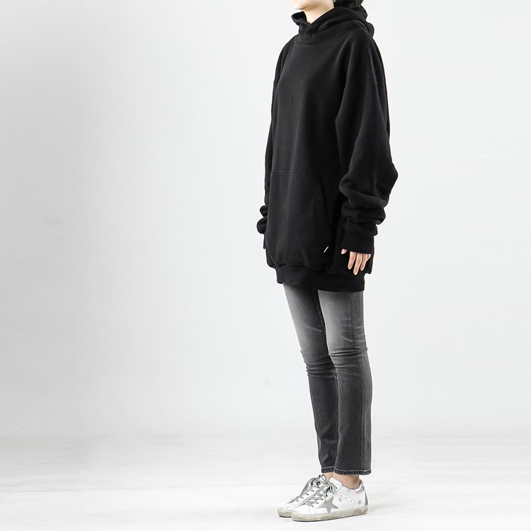 (Women) Balenciaga Black Logo Print Oversized Hoodie 556086TDV491000 圖 9