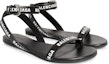 Order (W) Balenciaga Sandal Kulit Hitam Cetakan Logo 551154WBAE11090
