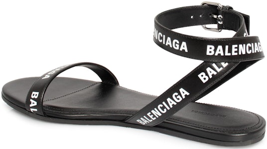 (W) 巴黎世家黑色标志印花凉鞋黑皮革 551154WBAE11090 Shop (W) 巴黎世家黑色标志印花凉鞋黑皮革 551154WBAE11090