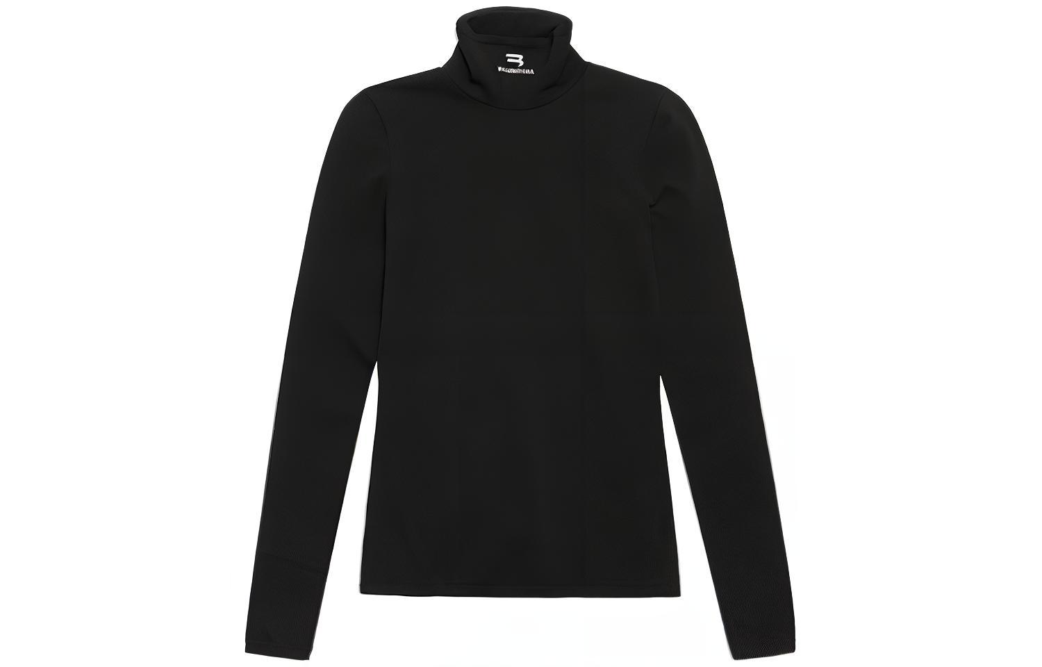 (Women) Balenciaga Black Logo Printed Long Sleeve Sweatshirt Regular Fit 675350T51591000