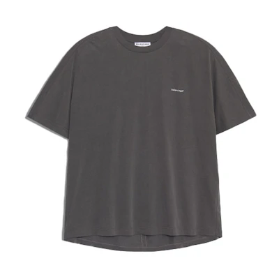 (Women) Balenciaga Black Mini Logo Loose Fit T-Shirt 482204TYK281055