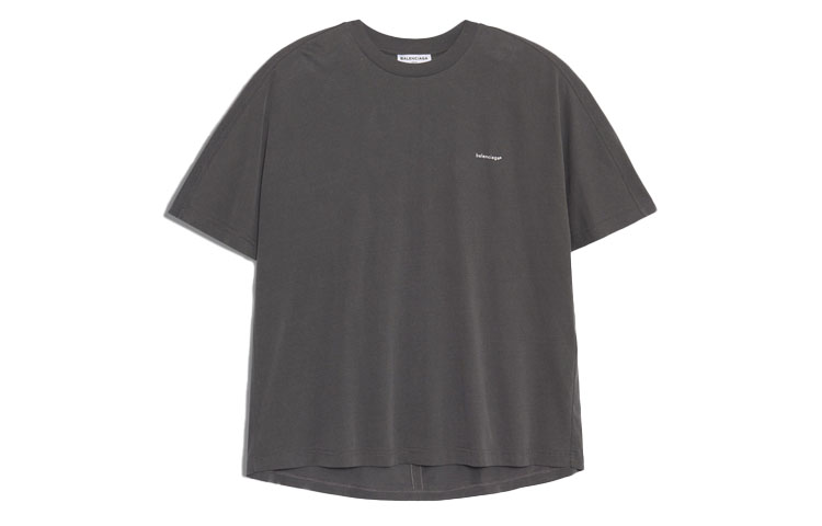 (Women) Balenciaga Black Mini Logo Loose Fit T-Shirt 482204TYK281055 圖 2