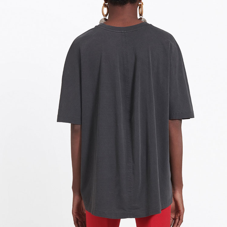 (Women) Balenciaga Black Mini Logo Loose Fit T-Shirt 482204TYK281055 圖 7