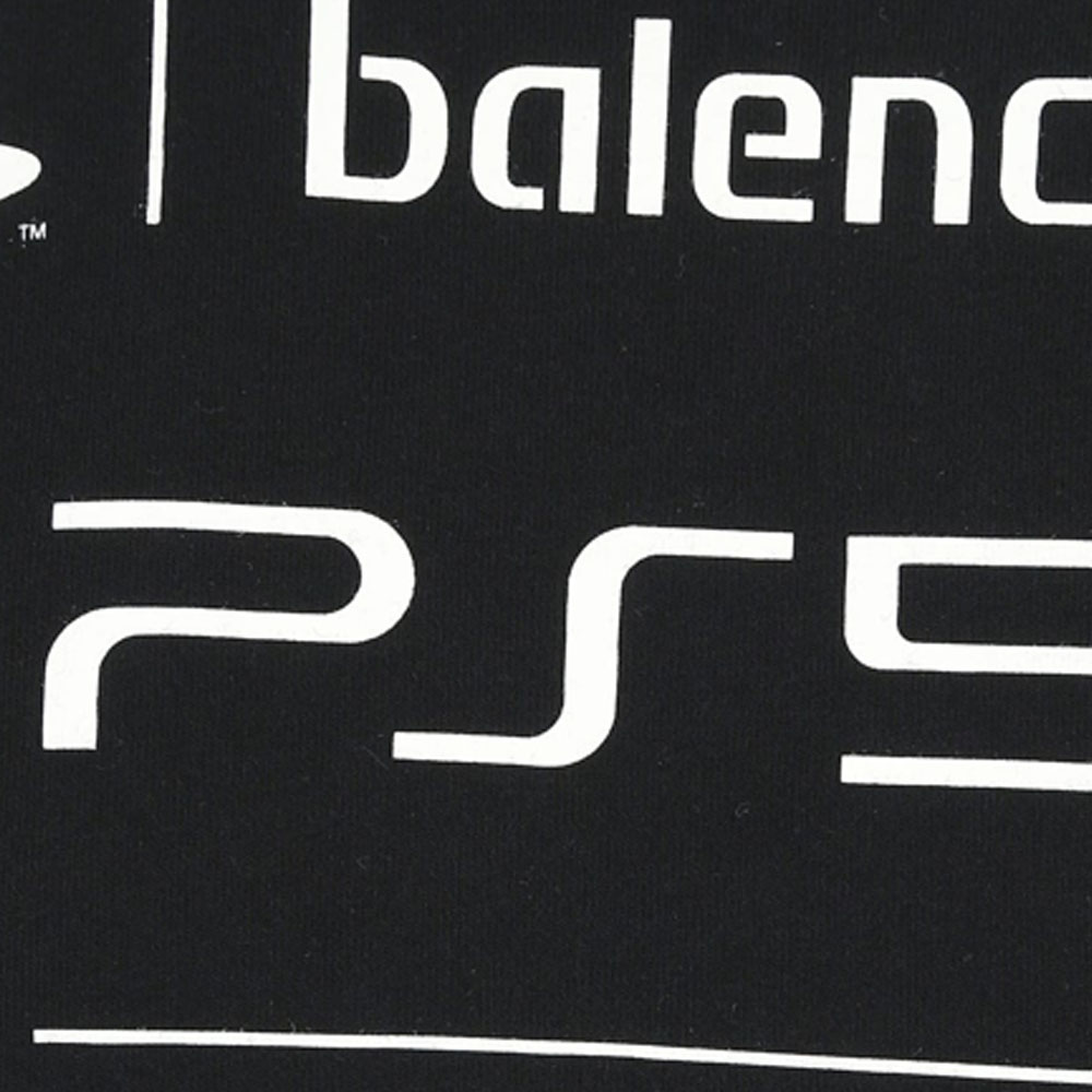 Sizing (W) 巴黎世家 黑色寬鬆款Logo印花圓領T恤 661705TKVF31070