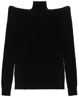 (W) Balenciaga Sweater Hitam Pagoda Velvet Rajut Kabel 641505T51521000 Order (W) Balenciaga Sweater Hitam Pagoda Velvet Rajut Kabel 641505T51521000