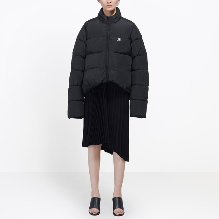 Shop (W) Balenciaga 黑色立領羽絨外套 601763TYD361000