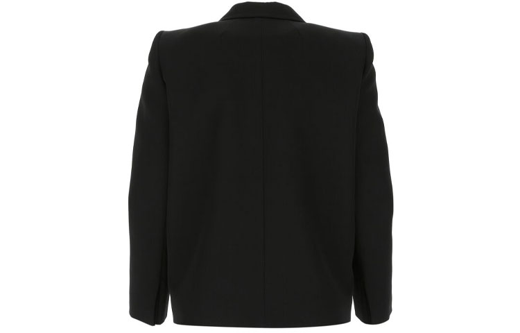 Lookbook (W) Balenciaga Blazer Hitam Wool - Pakaian Luar Kasual & Selesa 623044TIT171000