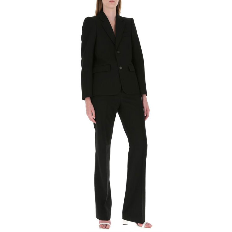 Shop (W) Balenciaga Blazer Hitam Wool - Pakaian Luar Kasual & Selesa 623044TIT171000