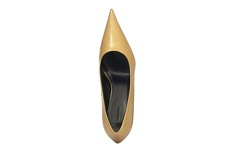Lookbook (W) Balenciaga Blade Tacón Alto Slip-On 'Oro' 678243WBBI08000