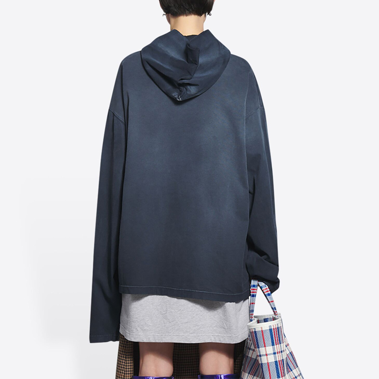 Details for (W) 발렌시아가 블루 로고 레터 프린트 후디. 674679TLV898067