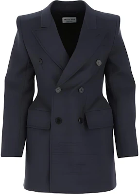 (W) 巴黎世家蓝色纯色羊毛宽松西装外套. 571279TKT128065 Buy (W) 巴黎世家蓝色纯色羊毛宽松西装外套. 571279TKT128065