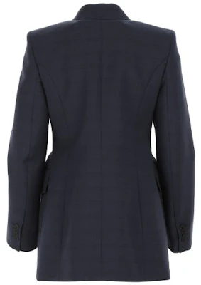 (W) 巴黎世家蓝色纯色羊毛宽松西装外套. 571279TKT128065 Lookbook (W) 巴黎世家蓝色纯色羊毛宽松西装外套. 571279TKT128065