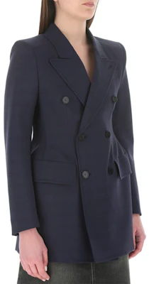 (W) 巴黎世家蓝色纯色羊毛宽松西装外套. 571279TKT128065 Purchase (W) 巴黎世家蓝色纯色羊毛宽松西装外套. 571279TKT128065