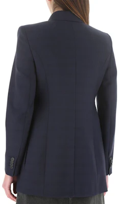 (W) 巴黎世家蓝色纯色羊毛宽松西装外套. 571279TKT128065 Details for (W) 巴黎世家蓝色纯色羊毛宽松西装外套. 571279TKT128065