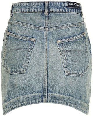 (W) 발렌시아가 블루 워시드 데님 미니 스커트 캐주얼 스타일 675236TJW795620 Lookbook (W) 발렌시아가 블루 워시드 데님 미니 스커트 캐주얼 스타일 675236TJW795620