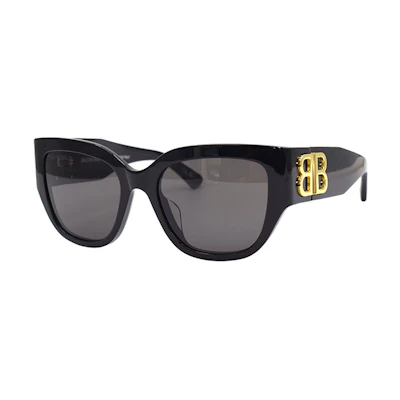 (Women) Balenciaga BOSSY BB Logo Square Sunglasses Women - Stylish & Adjustable. BB0323SK-002-55