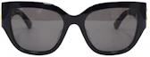 Lookbook (Women) Balenciaga BOSSY BB Logo Square Sunglasses Women - Stylish & Adjustable. BB0323SK-002-55