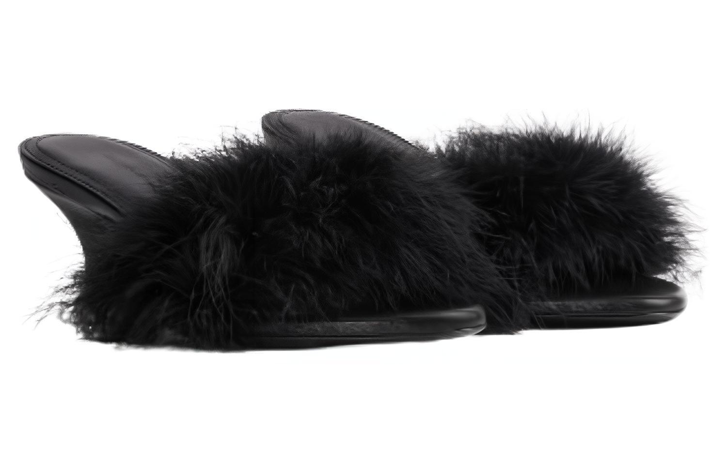 Order (Women) Balenciaga Boudoir 70mm Sandals 'Black Feathers' 787447W0WMQ1000